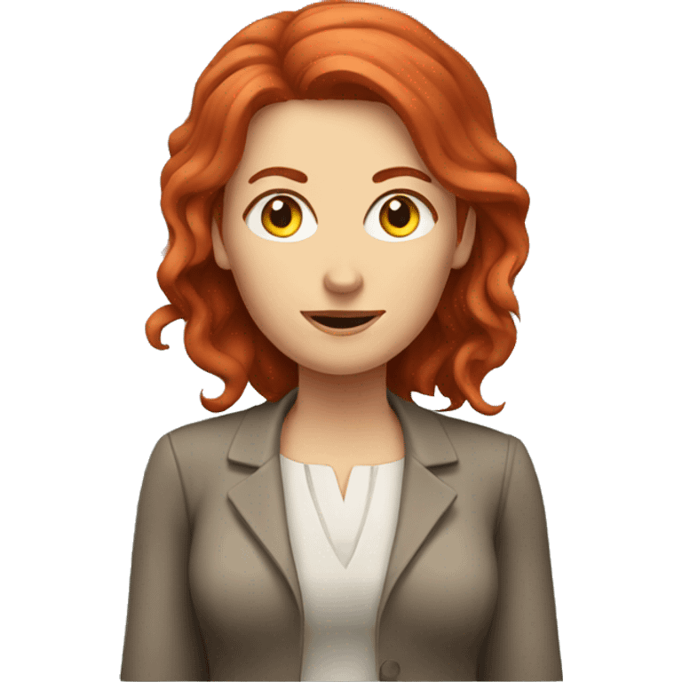 Female red hair mummy teacher emoji