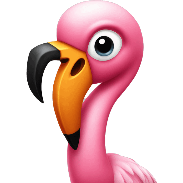 Frowning flamingo  emoji