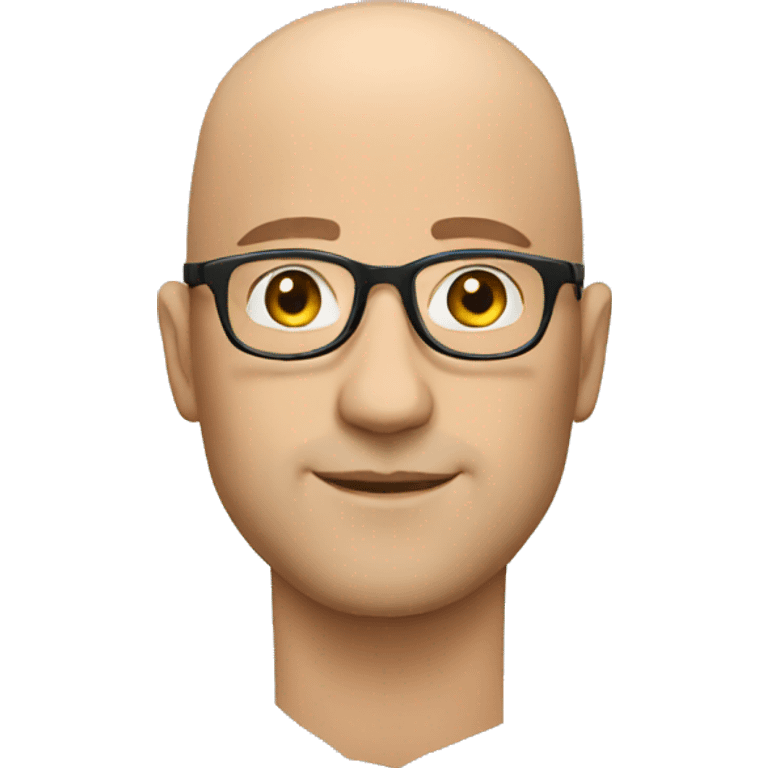 bald man glasses emoji