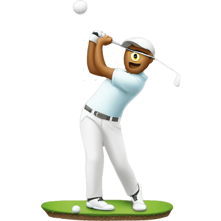 Golfer putting  emoji