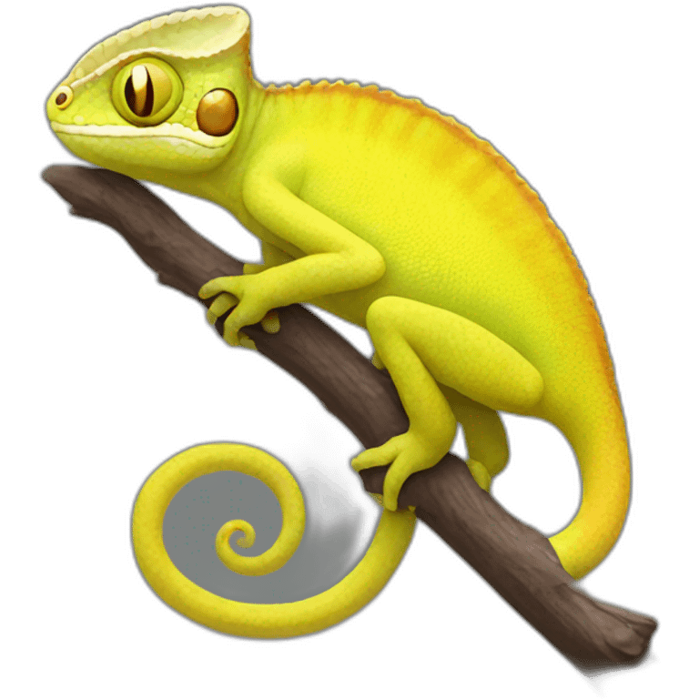 Yellow chameleon emoji