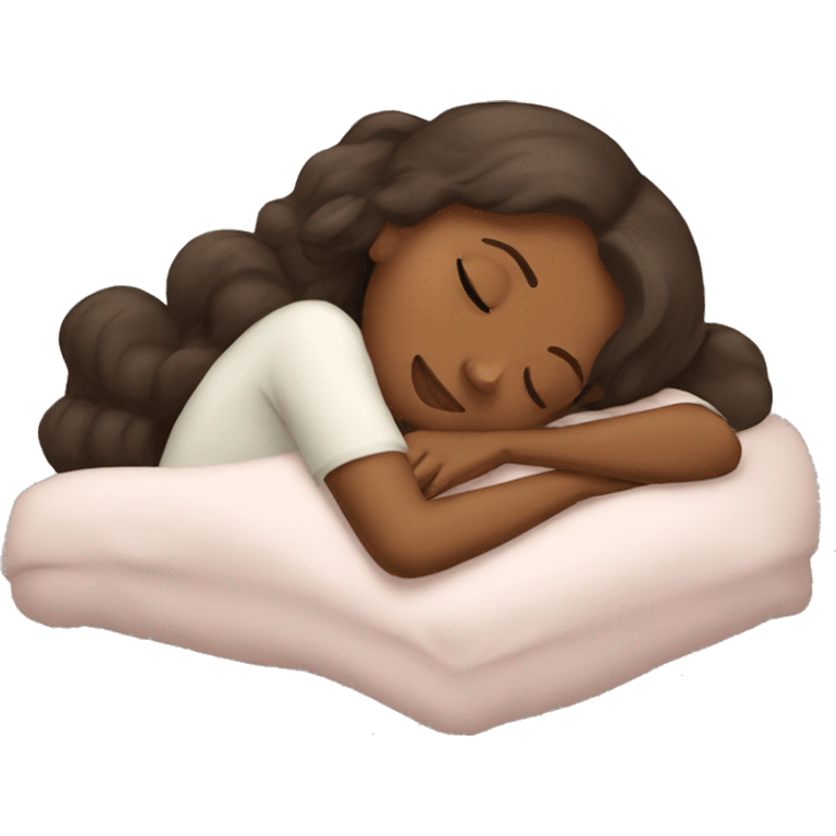 Brown skin girl sleeping  emoji