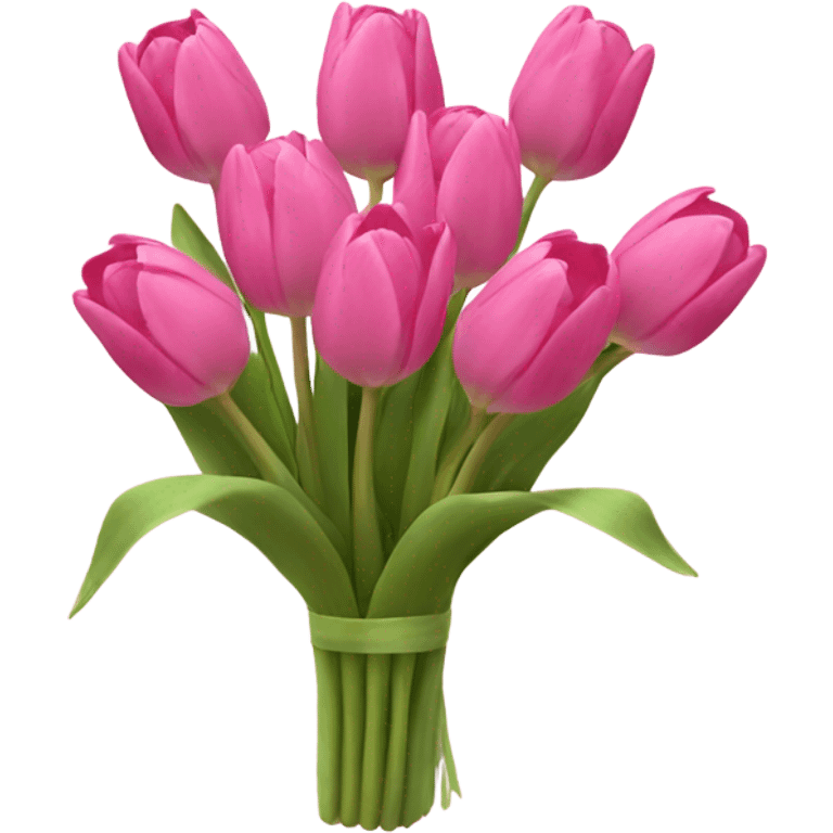 Pink tulip bouquet emoji