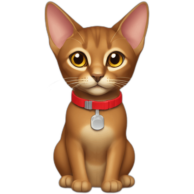 abyssinian-cat-with-red-collar-with-golden-rectangular-shaped-sensor-attached-iot-device emoji