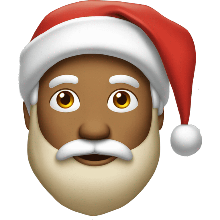 Santa with a tan emoji