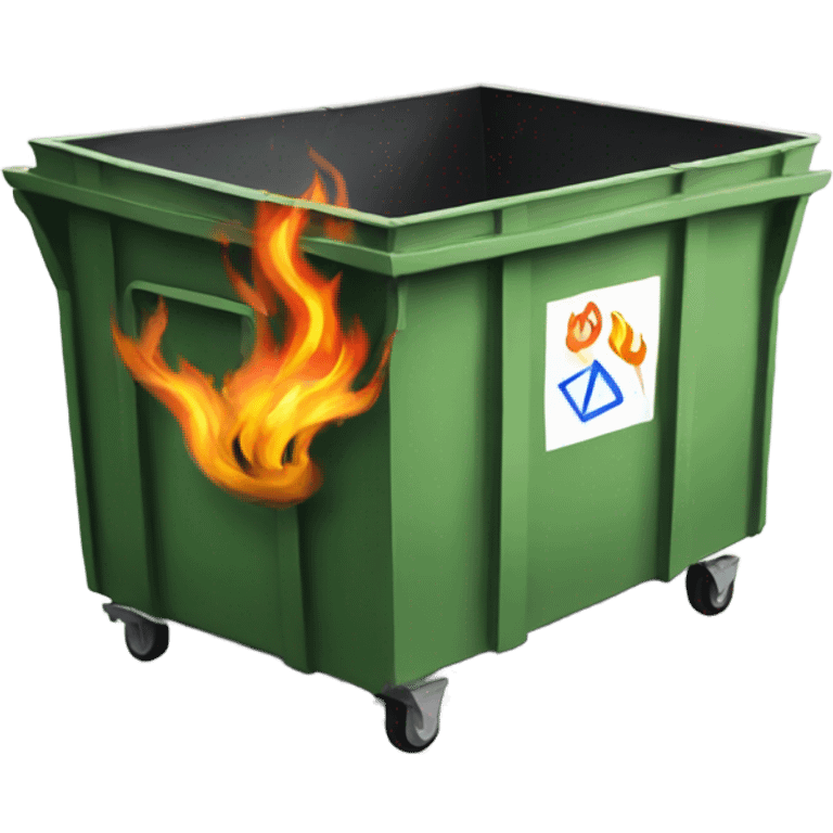 Dumpster fire emoji