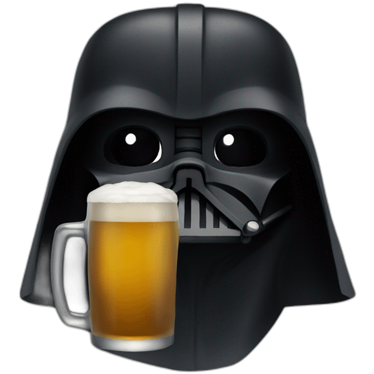 Dark vador drink a beer emoji