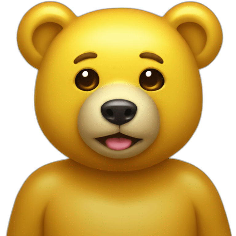 bear,gummy,yellow,glossy emoji