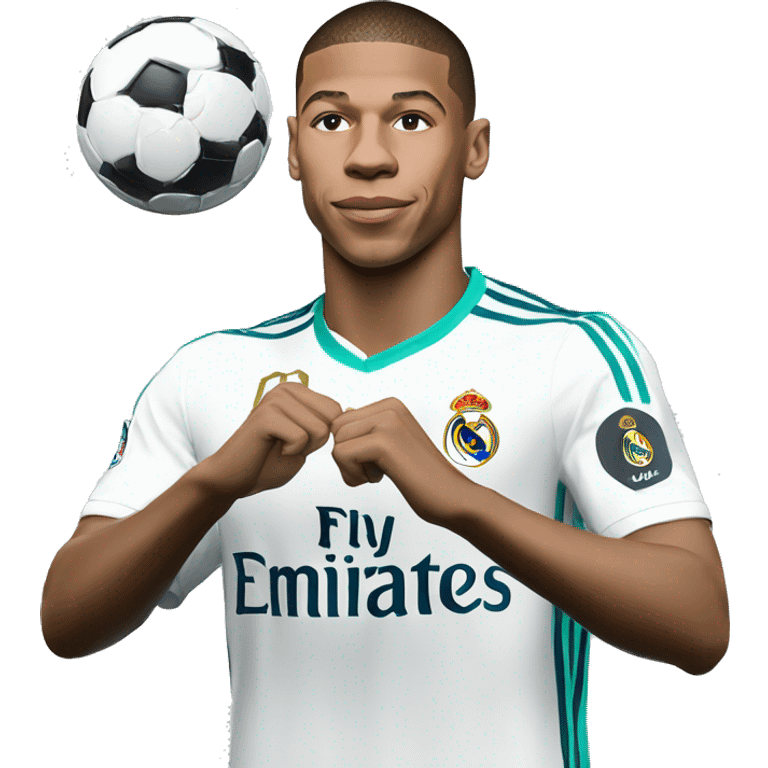 Mbappe avec un mailleur du RealMadrid emoji