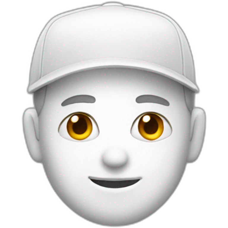 delivery man with white face emoji