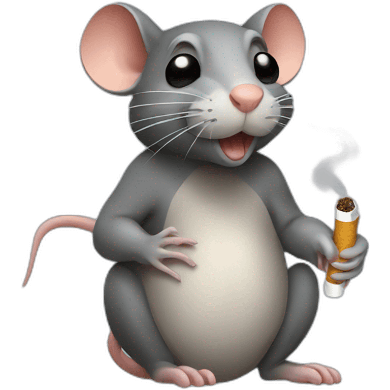 Rat smoking a cigarette emoji