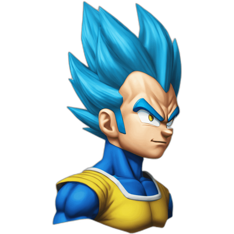 vegeta super saiyan blue hyper realistic emoji