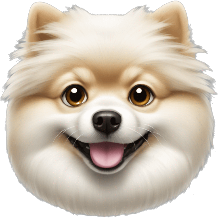 perrito blanco pomeranian emoji