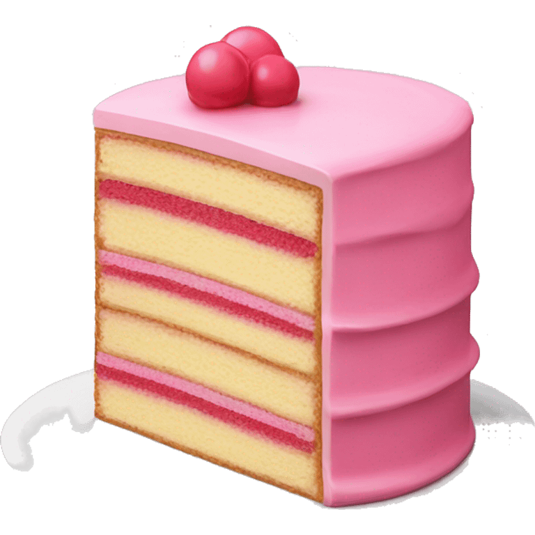 Realistic pink layered cake emoji