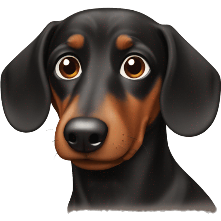 Black and brown dachshund  emoji