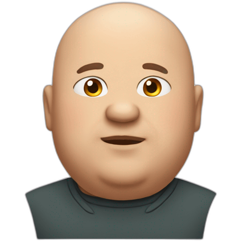 Bald middle-aged fat man emoji