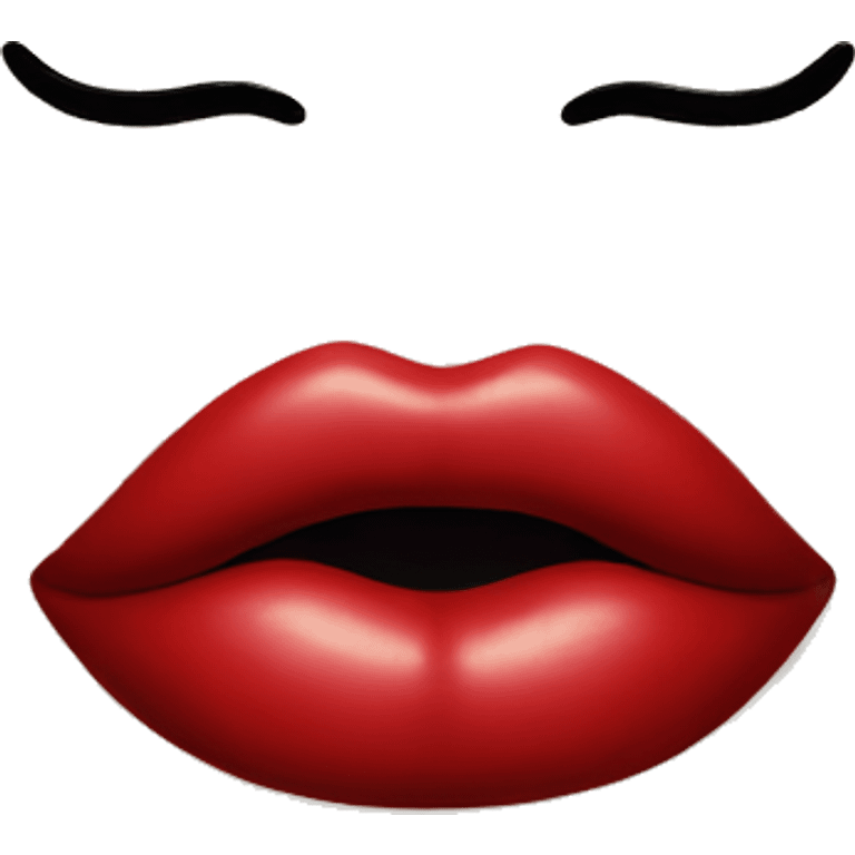 Red lips kiss emoji