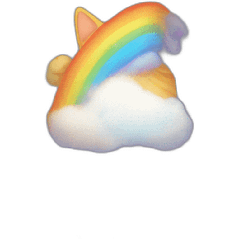 Chaton arc-en-ciel emoji