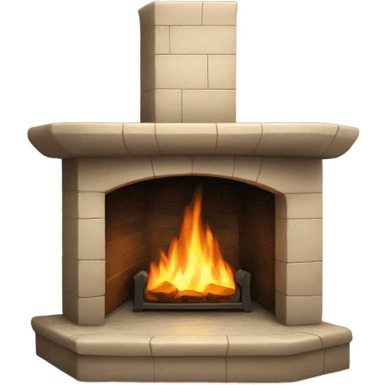 Realistic fireplace  emoji