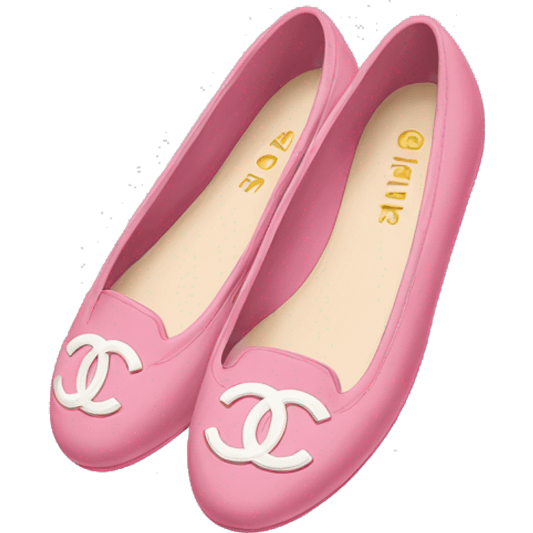 chanel pink flats emoji