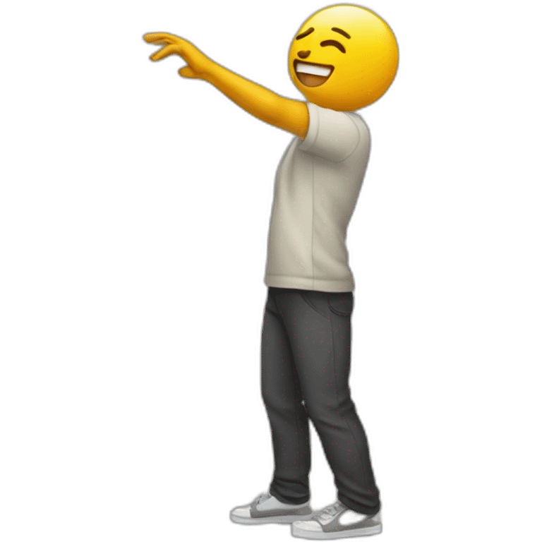 Human make a dab emoji