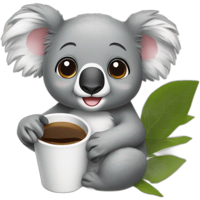 Koala coffee emoji