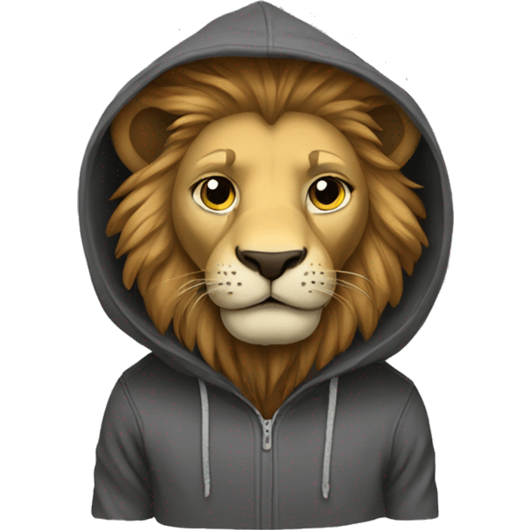 Lion with hoodie emoji