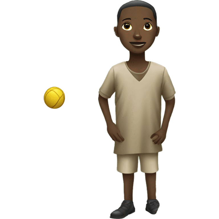 africa people in a field with ball can  emoji