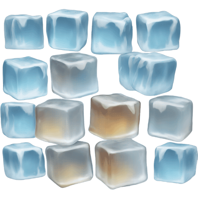 realistic ice cubes emoji