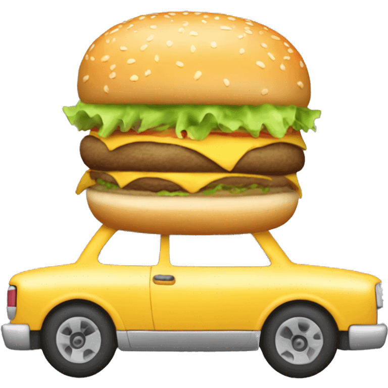 cheeseburger in a car emoji