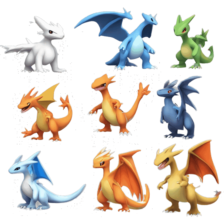  Latios-Silvally-Flygon-Charizard-Fakémon Full Body emoji