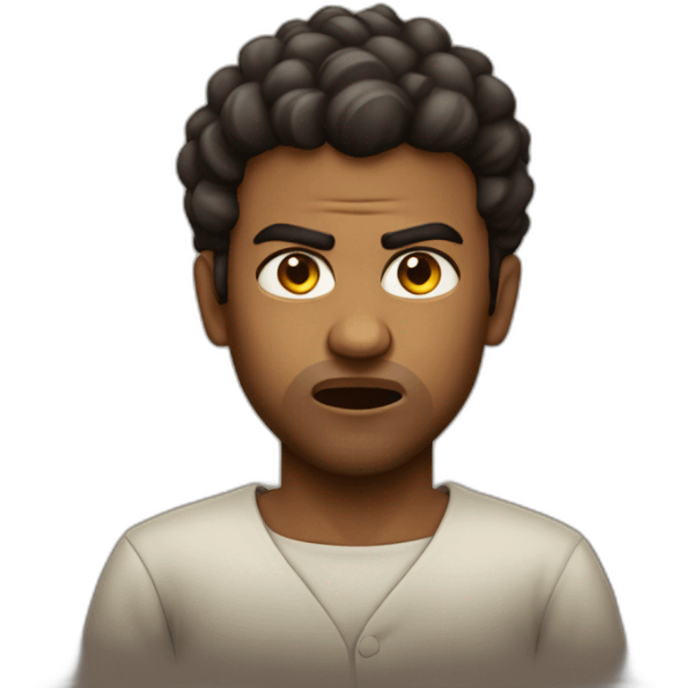 young angry israelite man emoji