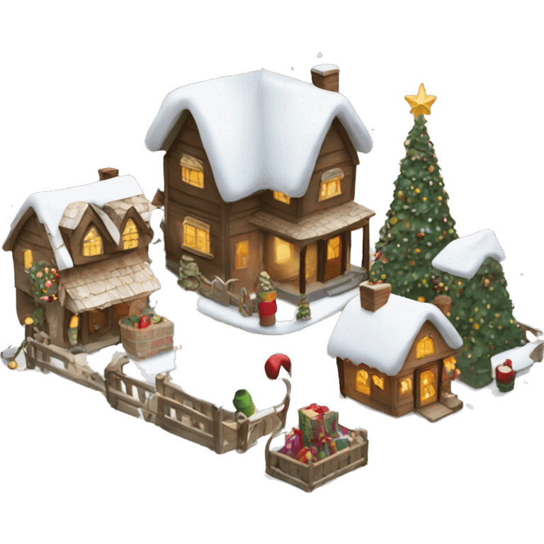 Christmas village emoji