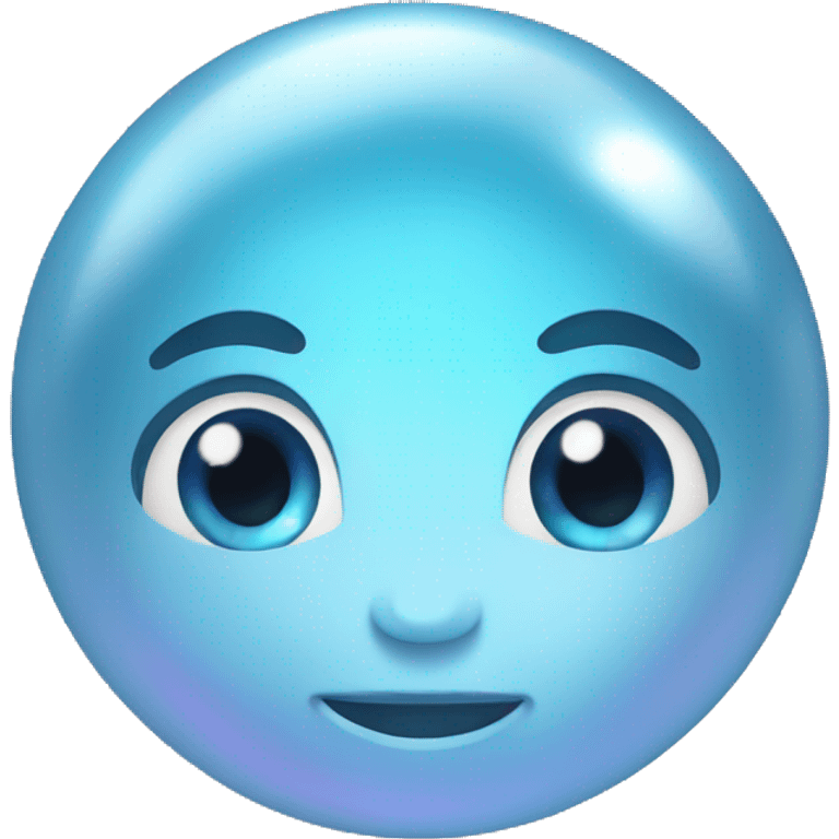 Blue holographic pearl  emoji