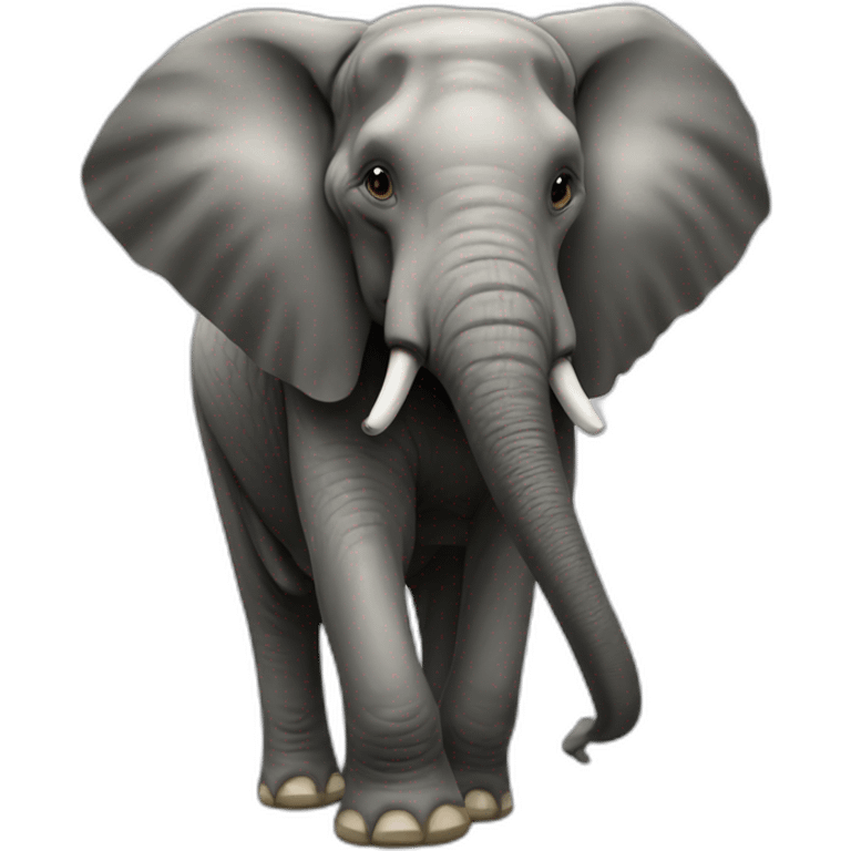 Oiseau sur elephant emoji