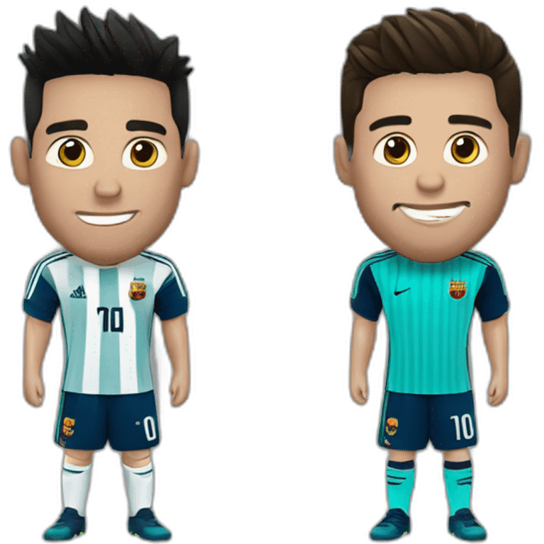 messi y cristiano ronaldo emoji