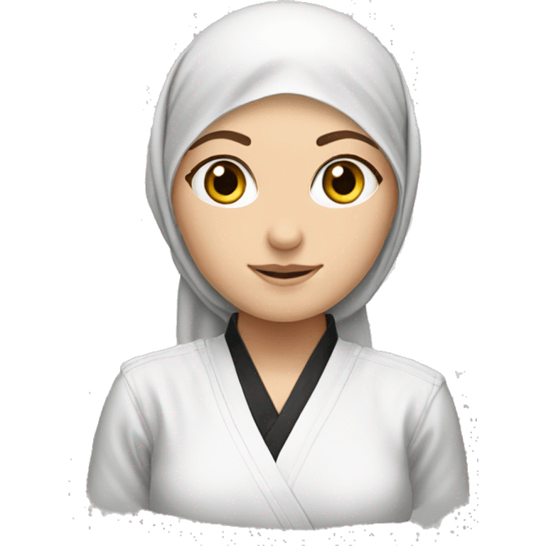 taekwondo White girl with hijab  emoji