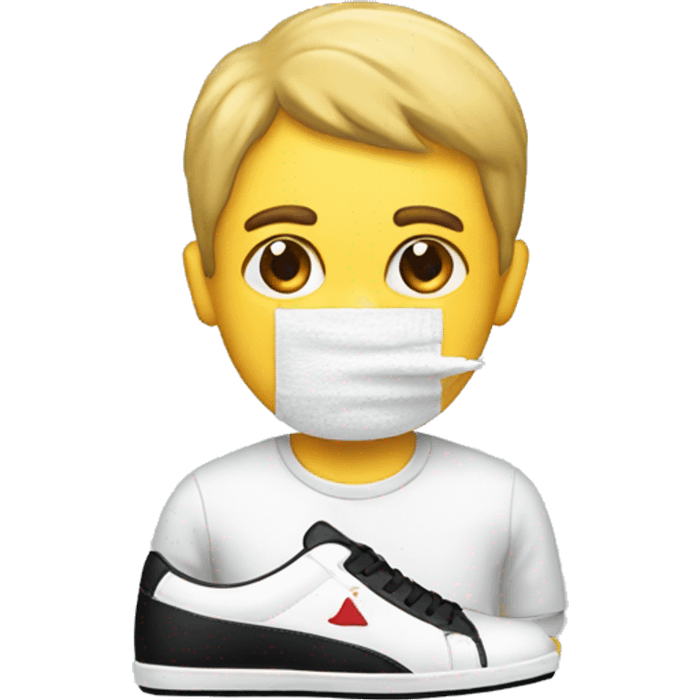 a person with tp on the shoe emoji