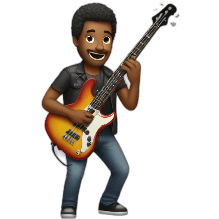 man playing bass guitar emoji