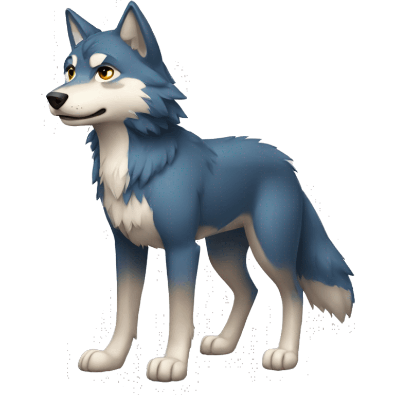 Sparkle-wolf full body emoji