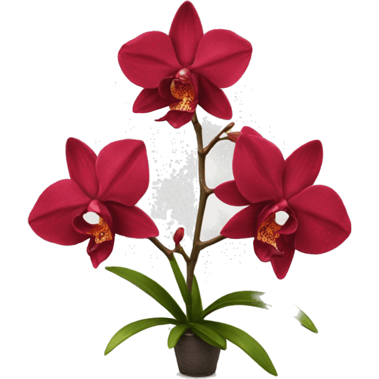 Red orchid only top emoji