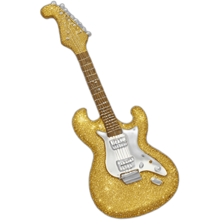 sparkly guitar emoji