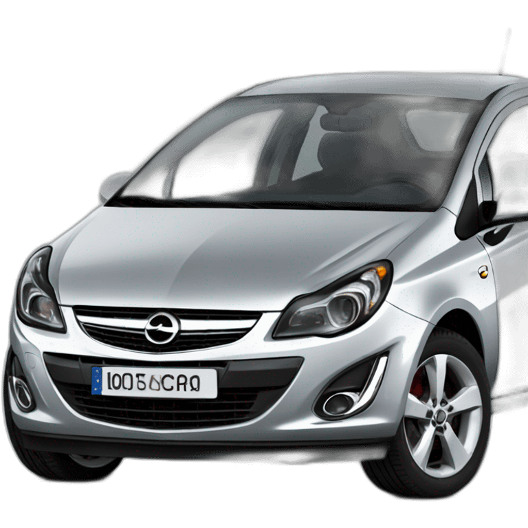 Opel corsa 2010 gris con rayo emoji