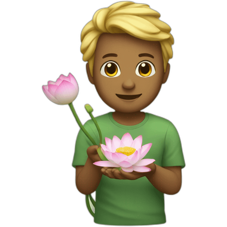 Lotus in hand emoji