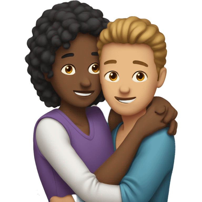 Two people cuddling emoji