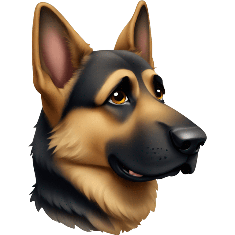 Frowning German shepherd  emoji