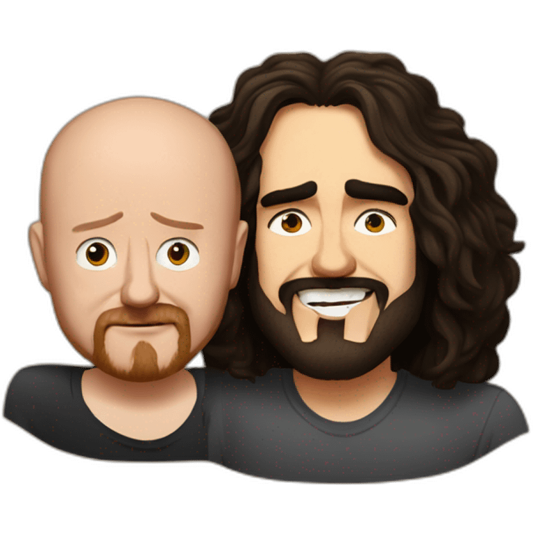 Louis C.K. And Russell Brand winking emoji