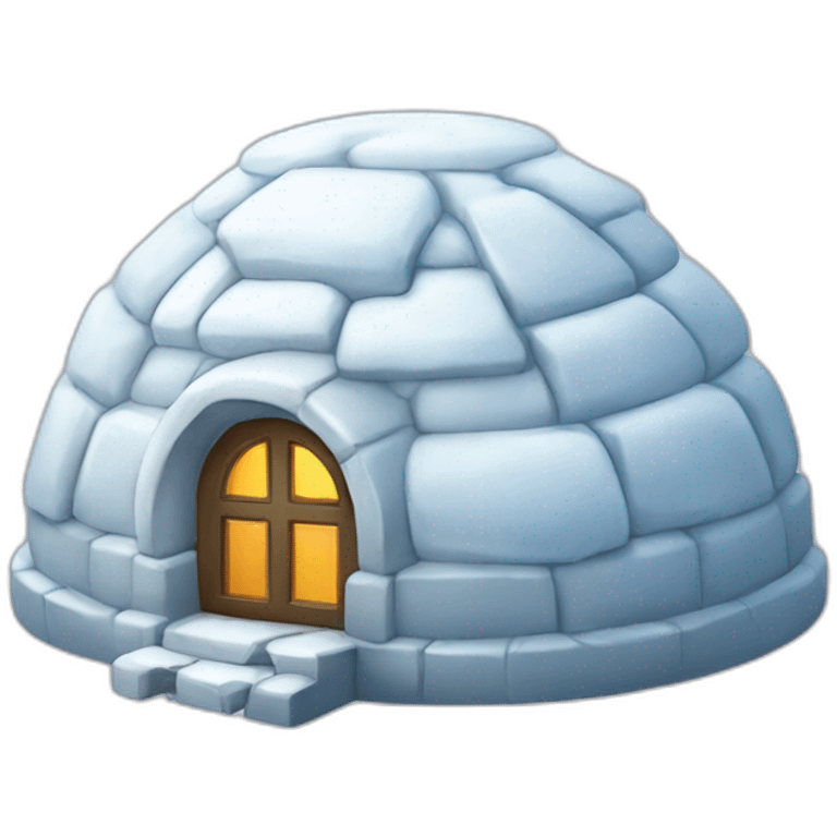 igloo with two eyes as windows emoji