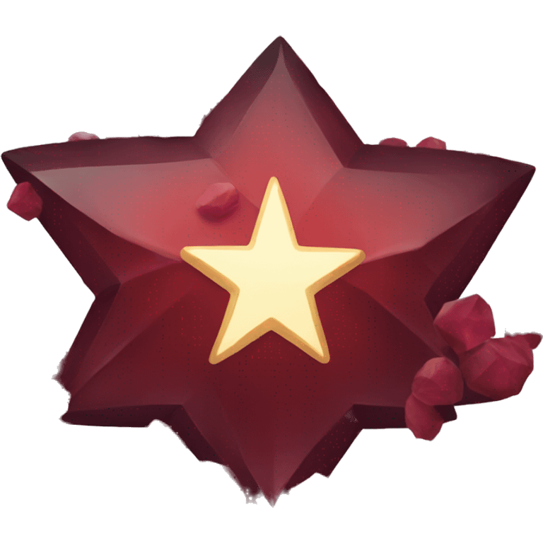 One garnet star emoji