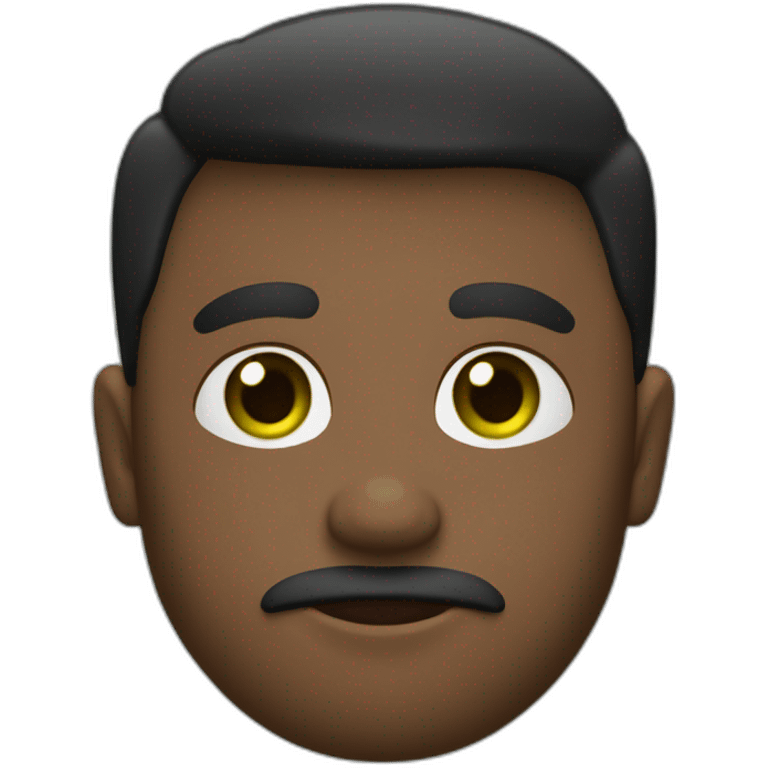 pelo corto oscuro piel clara sin bigote sin gafas con ojos verdes emoji